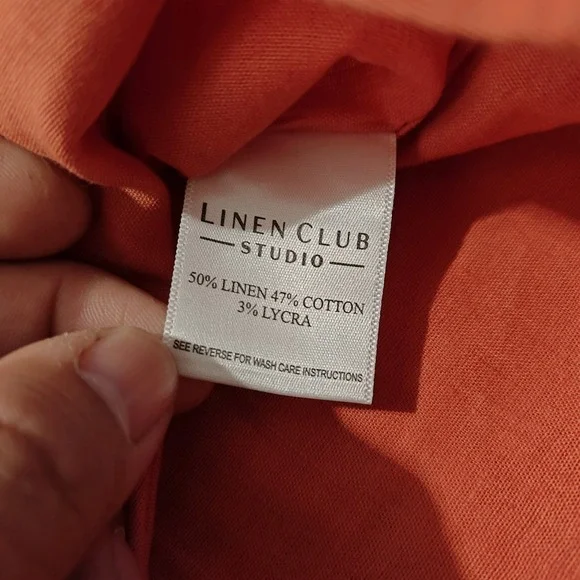 Linen Club Studio Mens Contemporary Fit Linen Cotton Blend Button Up Shirt 42cm - Picture 4 of 10